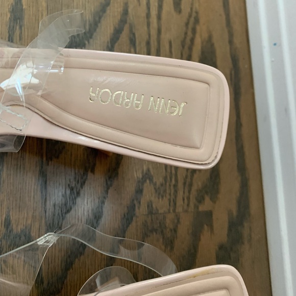 JENN ARDOR Slingback Pumps Pointed Closed Toe Transparent Heels - Picture 8 of 9